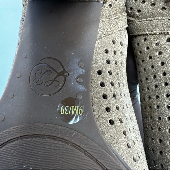 Lucky Brand  Larise Peep Toe Shoe Sesame Size 9 Womens - Picture 10 of 12